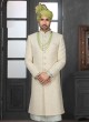 Wedding Sherwani In Off-White Color